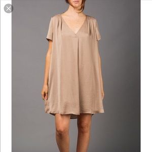 Wren & Willa Silky Shift Dress Champagne